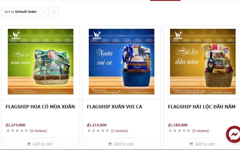 Winemart ngoài bán rượu còn bán rất nhiều giỏ quà mứt tết đặc sắc