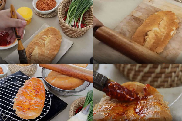 Cách làm bánh mì nướng muối ớt